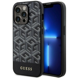 Guess GUHMP14LHGCFSEK iPhone 14 Pro 6.1"czarny/black hardcase GCube Stripes MagSafe