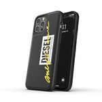 Diesel Moulded Case Embroidery iPhone12 Pro Max czarno-limonkowy/black-lime 42508
