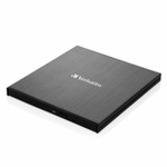Verbatim Zewnętrzna nagrywarka SlimlineBlu-ray + kabel USB-C/USB-A czarny/black 43889