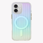 UNIQ etui Coehl Linear iPhone 16 6.1" Magnetic Charging opal/iridescent