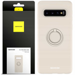 Spacecase Etui Silicone Ring Galaxy S10+ bone