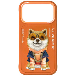 Etui Nimmy Glasses Cool Dog do iPhone 17 Pro Max pomarańczowy