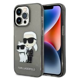 [20 + 1] Karl Lagerfeld KLHCP14XHNKCTGK iPhone 14 Pro Max 6,7" czarny/black hardcase IML GLIT NFT Karl&Choupette