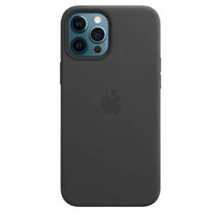 APPLE LEATHER CASE MHKM3ZM/A IPHONE 12 PRO MAX BLACK ORYGINALNA PLOMBA