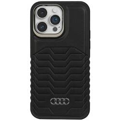 AUDI SYNTHETIC LEATHER MAGSAFE IPHONE 15 PRO MAX 6.7" CZARNY/BLACK HARDCASE AU-TPUPCMIP15PM-GT/D3-BK