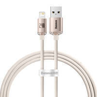 Baseus kabel Crystal Shine USB - Lightning 1,2 m 2,4A różowy