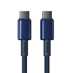 Baseus kabel Tungsten Gold Fast Charging Data Cable Type-C to Type-C 100W 2m niebieski