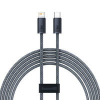 Baseus kabel do iPhone USB Typ C - Lightning 2m, Power Delivery 20W szary (CALD000116)