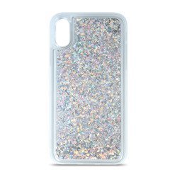 CASE ETUI LIQUID GLITTER TPU XIAOMI REDMI K30 SREBRNY