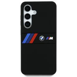 Etui BMW Silicone Middle Tricolor         Stripes MagSafe do Samsung Galaxy S25 Ultra czarny