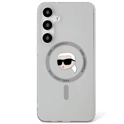 Etui Karl Lagerfeld Button Karl Head      Printed Logo MagSafe Samsung Galaxy S25 czarny