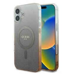 Guess GUHMP16SHGRCELW iPhone 16 6.1" brązowy/brown hardcase IML Glitter Gradient MagSafe