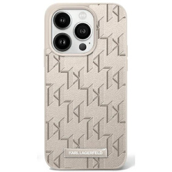 Karl Lagerfeld KLHMP16LPKHPORPE iPhone 16 Pro 6.3" hardcase beżowy/beige Leather Monogram Metal Logo MagSafe