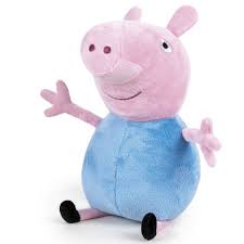 MASKOTKA ŚWINKA PEPPA George  28CM NIEBIESKI