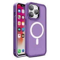 Pancerne magnetyczne etui iPhone 14 Plus MagSafe Color Matte Case - fioletowe