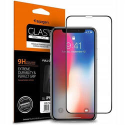 SZKŁO HARTOWANE SPIGEN GLASS FC IPHONE XR BLACK