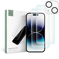 SZKŁO HARTOWANE TECH-PROTECT SUPREME SET IPHONE 15 CLEAR