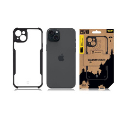 Tactical Quantum Stealth Cover for Apple iPhone 15 Clear/Black