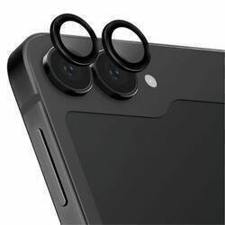 UNIQ Optix Aluminium Camera Lens Protector Sam Z Flip6 F741 midnight black szkło na obiektyw aparatu z aplikatorem