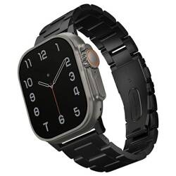 UNIQ PASEK OSTA APPLE WATCH 42/44/45/ 49MM SERIES 1/2/3/4/5/6/7/8/9/SE/SE2/ULTRA/ULTRA 2 STAINLESS STEEL CZARNY/MIDNIGHT BLACK