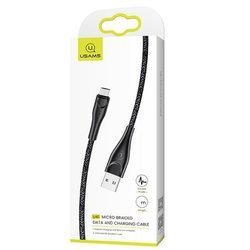 USAMS KABEL PLECIONY U41 MICRO USB 2A 2M CZARNY